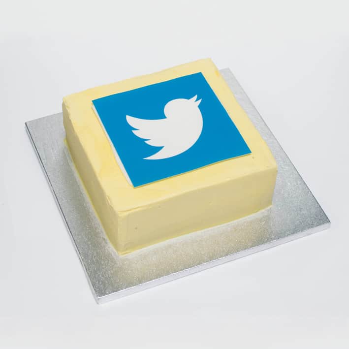 Twitter square cake