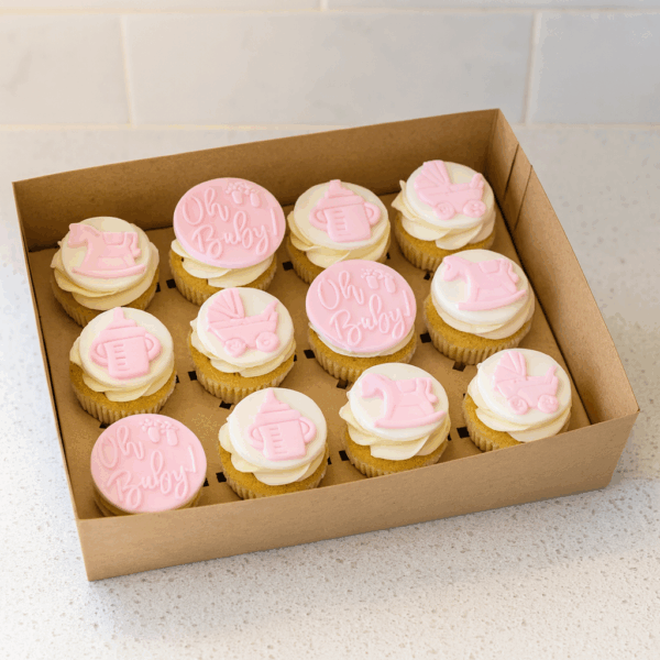 Baby Shower Cupcakes - Gift Box