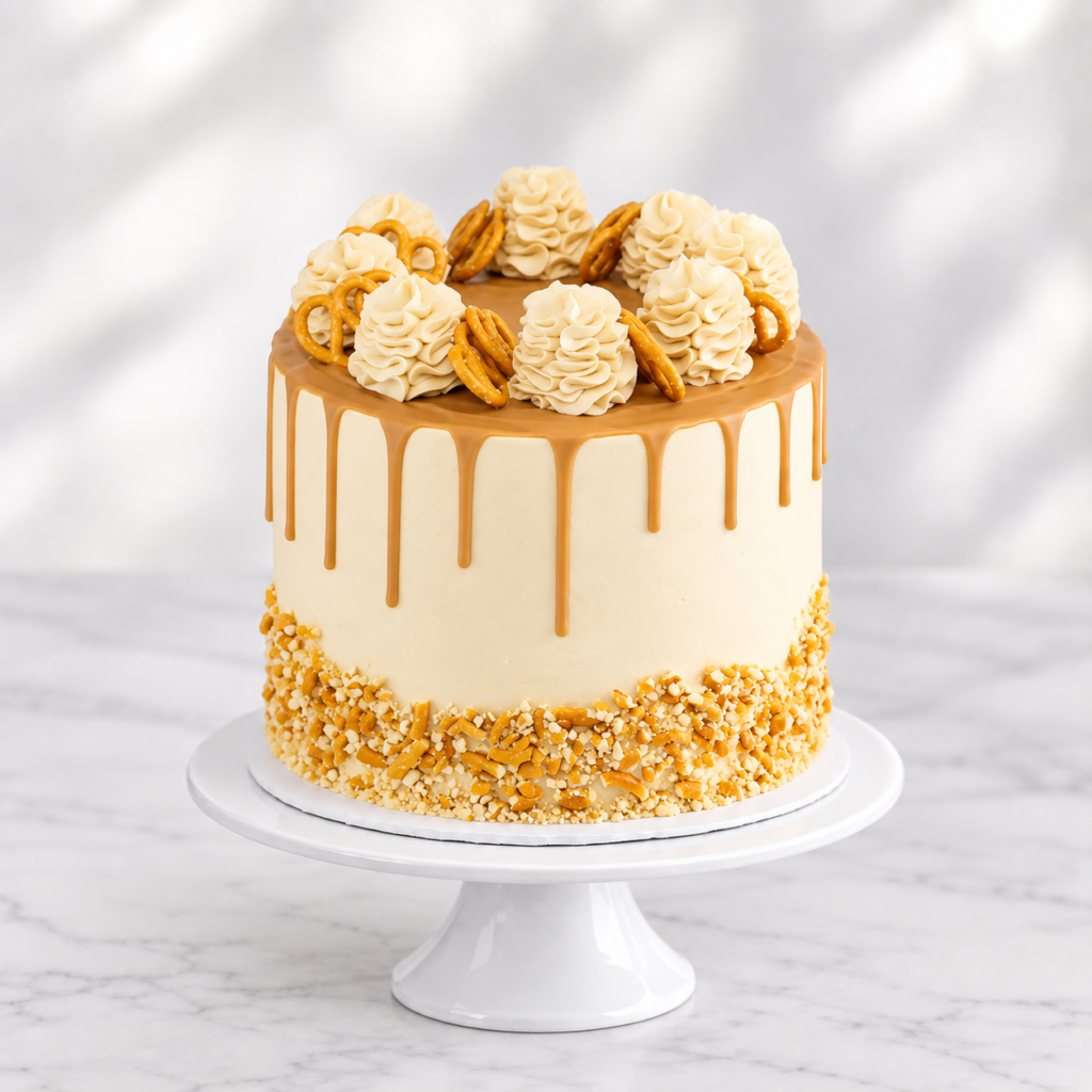 Salted Caramel Pretzel Cake