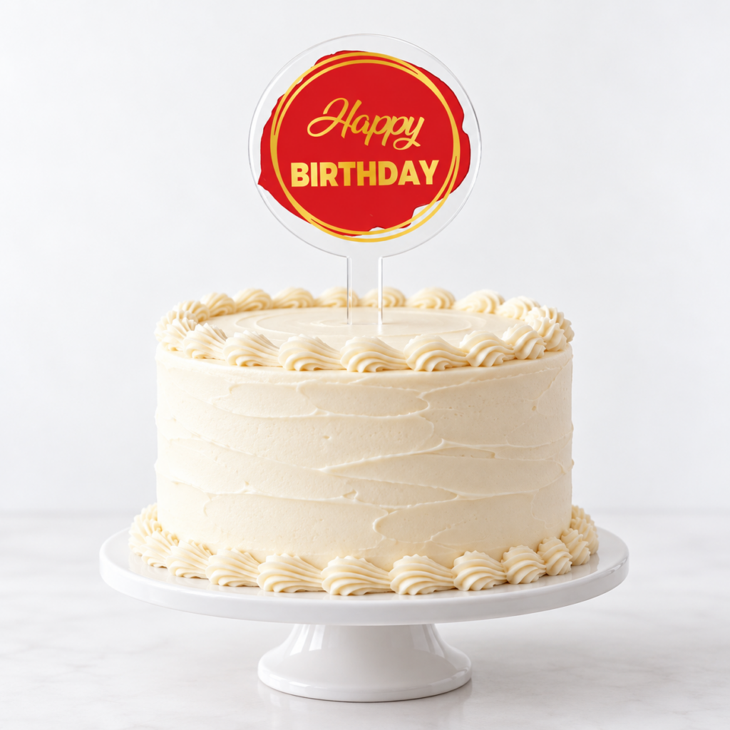 Acrylic Cake Topper - Happy Birthday