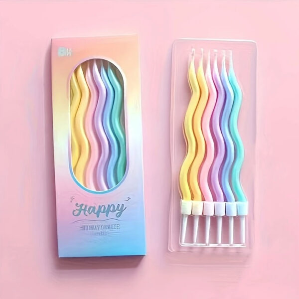 6pcs Spiral Twist Birthday Candles