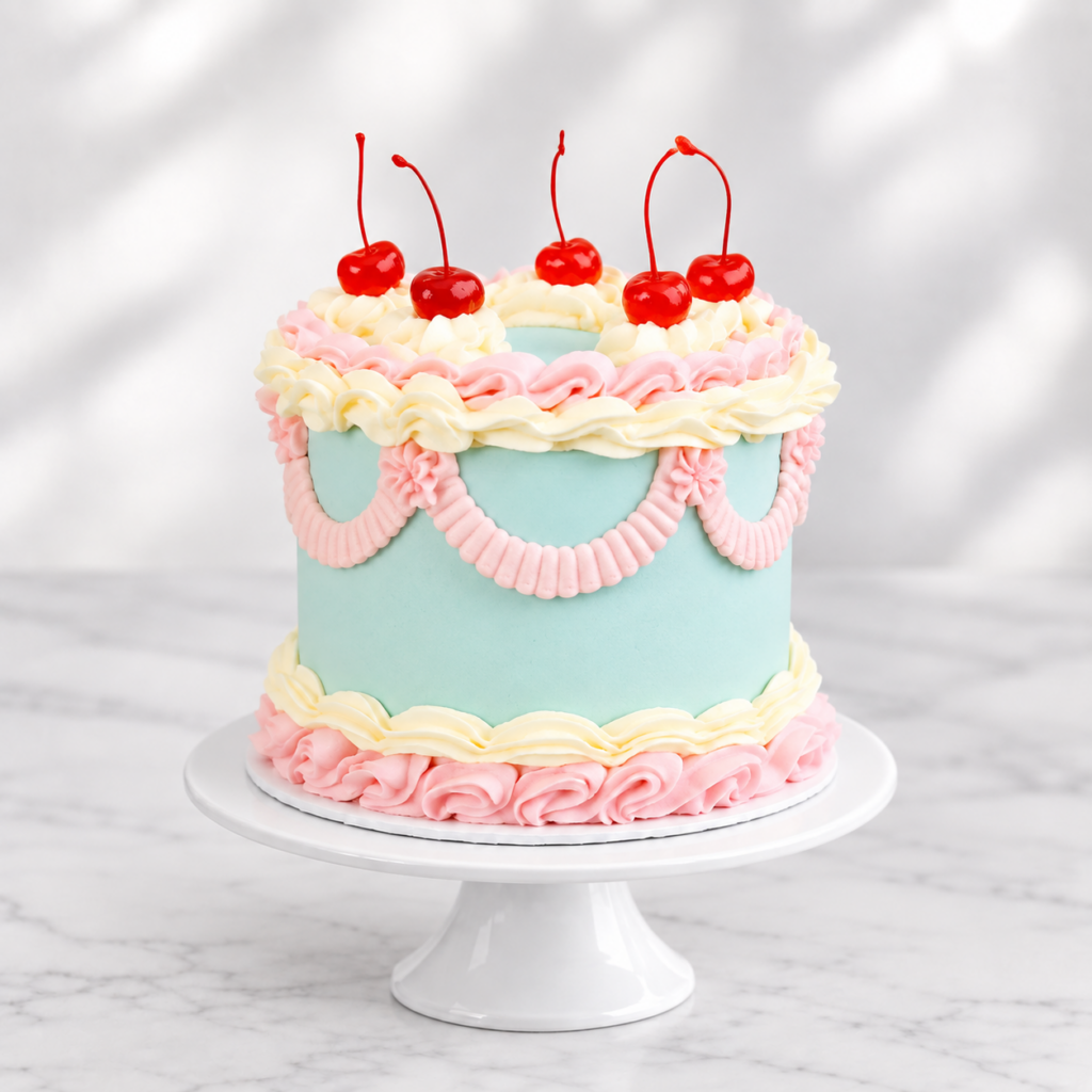 Retro Style Vintage Cake