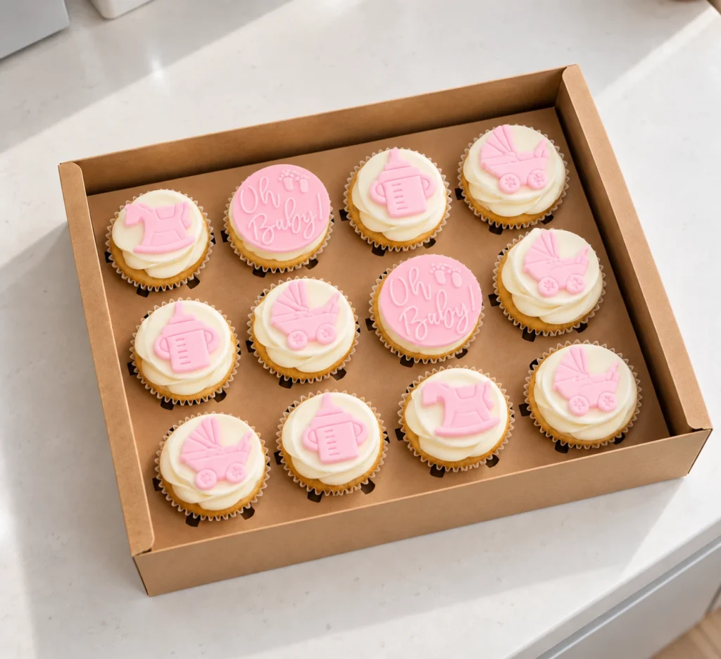 Baby Shower Cupcakes - Gift Box