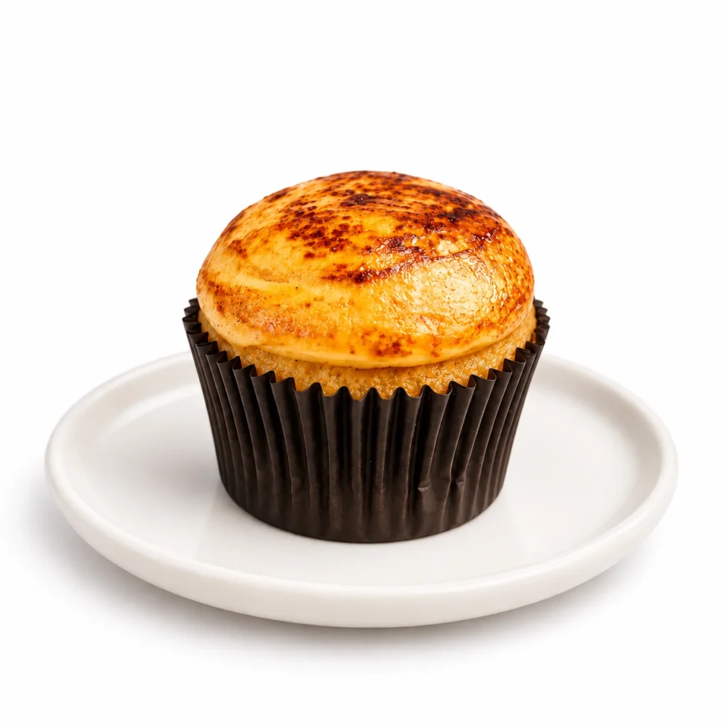 Brûlée Vanilla & Raspberry Cupcake