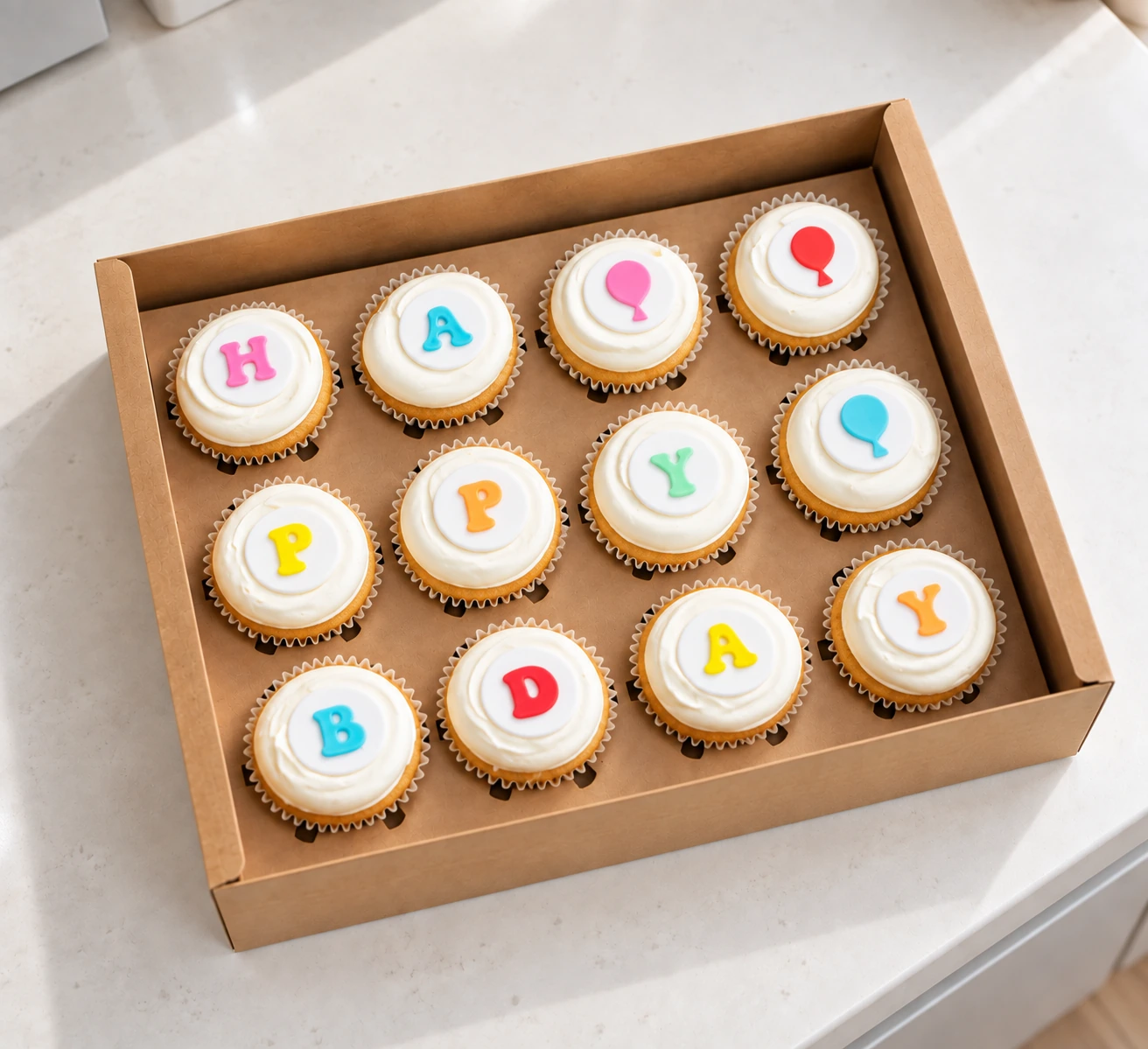 Happy Birthday Cupcakes - Gift Box